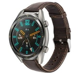 Strap-it Bracelet cuir - compatible pour Huawei Watch GT 2 (marron foncé)