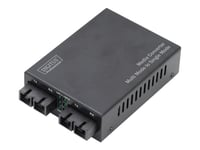 DIGITUS Professional DN-82024 - Convertisseur de support - 100Mb LAN - 100Base-FX - SC multi-mode / mode unique SC - jusqu'à 20 km - 1310 nm