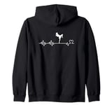 Kickboxing Heartbeat Women Karate Funny Kickboxer Zip Hoodie