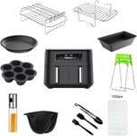 Air Fryer Accessories, 12 Pcs Dual Air Fryer Accessories for Ninja Air Fryer AF