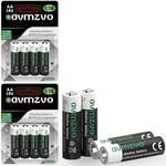 avmzvo Lot de 8 piles alcalines AA LR6 1,5 V, puissance longue durée, puissantes, peuvent être utilisées pour les jouets, les réveils et autres appareils électroniques