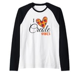 Love Creole Fans Creole Day St. Lucia, Dominica Haiti Plaid Raglan Baseball Tee