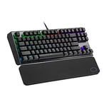 Cooler Master CK530 V2 Tenkeyless Mechanical Gaming Keyboard - RGB backlight per key, On-the-Fly Controls, Aluminium frame and wrist rest included - US Layout/Red Switches CK-530-GKTR1-US