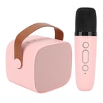(Pink) Mini Karaoke Speaker Clear Sound Mini Karaoke Machine