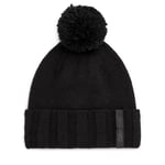 Mössa Calvin Klein Label Define Rib Beanie W/Pompom K60K611606 Svart