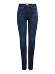 ONLY Jean Skinny ONLPAOLA Taille Haute Skinny Fit Jeans Dark Blue Denim XL 34 Dark Blue Denim XL / L34