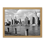 Artery8 Gottscho New York City Shoreline East River 1931 Artwork Framed Wall Art Print 18X24 Inch