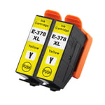 2 Yellow XL Ink Cartridges for Epson Expression Photo XP-8500, XP-8600, XP-8700