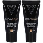 VICHY Dermablend Fond de teint fluide correcteur Tube 30ml - Teinte 25 NUDE Maquillage 2x30 ml