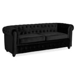 Bäddsoffa Manor House Chesterfield Lyx 3-sits Sammet