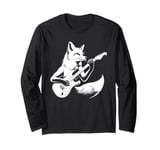 Fox Playing Electric Guitar Rock Star Guitarist Long Sleeve T-Shirt