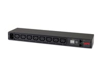 Apc Metered Rack Pdu Ap7821b - Strømfordelerenhet (Kan Monteres I Rack) - Ac 100-240 V - Ethernet 10/100 - Inngang: Iec 60320 C20 - Utgangskontakter: 8 (Power Iec 60320 C13) - 1U - 2.5 M Kabel - For P/N: Smtl1000rmi2uc, Smx1000c, Smx1500rm2uc, Smx15