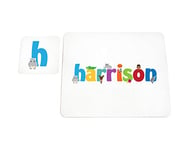 Feel Good Art brillant Set de table et dessous-de-verre pour bébés/bambins (Harrison)