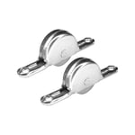 cyclingcolors 2 x Sliding Door Castors Wardrobe Wheels 18 mm Cabinet Roller Wheel Furniture Window Casement Pulley Steel