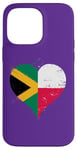 iPhone 14 Pro Max Vintage Flag in Heart for Jamaica Poland A Jamaican Polish Case