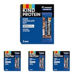 KIND Protein Bars, Gluten Free Snack Bars, Dark Chocolate Nut, High Fibre, Healthy Snack, Source of Protein, No Artificial Colours, Flavours or Preservatives, Multipack 3 x 42g (Pack of 4)