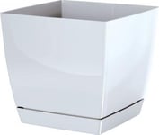 Prosperplast Coubi Blomsterpotte Med Firkantet Bunn, Hvit, 12X11cm