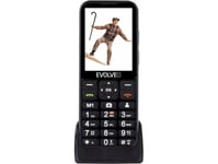 Evolveo Easyphone Lt, Mobiltelefon For Eldre Med Ladestativ (Svart Farge)