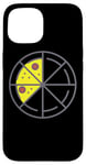 iPhone 15 Pizza 3 Slices Cheese Pepperoni Funny Geometric Food Retro Case