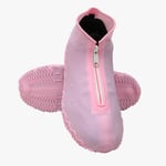 Vattentäta skoskydd med dragkedja - Large - Stl. 39-42 - Rosa