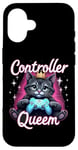 iPhone 16 Controller Queen Cute Gamer Cat Design- Gaming Cat Lovers Case