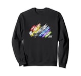 Fast X Rainbow Gradient Race Car Vignette Panels Sweatshirt