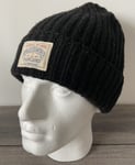 POLO RALPH LAUREN BLACK CHUNKY RIB KNIT CUFFED BEANIE HAT BNWT