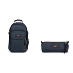 EASTPAK Tutor Sac à Dos, 48 cm, 39 L, Bleu (Triple Denim) & Benchmark Single Trousse, 21 cm, Bleu (Triple Denim)