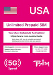 USA SIM Card for Travel to the USA. PrePaid. T-Mobile network with Unlimited Da