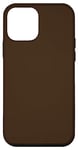 Coque pour iPhone 12 mini Coque, Housse de téléphone marron foncé pour téléphone, téléphone marron uni