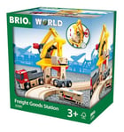 BRIO World Freight Goods Station for Kids Age 3 Years Up - Compatible With All BRIO Railway Train Sets and Accessories