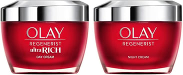Olay Regenerist Ultra Rich Day Face Cream, 50Ml & Regenerist Night Cream 50 Ml
