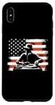 Coque pour iPhone XS Max Drapeau américain DJ – Amoureux de la platine Deejay des États-Unis patriotiques