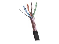 ALANTEC - Samlet kabel - 305 m - foliebelagt uskjermet tvinnet kabelpar (F/UTP) - CAT 6e - utendørs, solid - svart