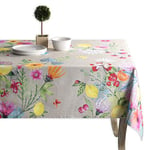 Maison d' Hermine Jardin D'Ete - Fog Nappe 100% Coton pour Cuisine Dîner Table Décoration Parties Mariage, fête mèress Printemps/Été (Rectangle, 160cm x 220cm)