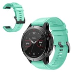 Garmin Fenix 5 durable silicone watch band - Cyan Grön