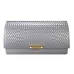 Tower Empire Roll Top Bread Bin with Brass Accents T826090GRY (Grey) 🚚💨