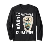 Vintage Climbing Carabiner Best Brothers Love Climbing Long Sleeve T-Shirt