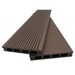 Pack 1 m² lame de terrasse composite Prima accessoires (3 coloris) 2200mm - Coloris - Chocolat, Epaisseur - 19 mm, Largeur - 12 cm, Longueur - 220