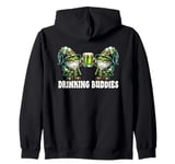 Green Gnomes In St Patricks Day Costume For Drinking Buddies Zip Hoodie