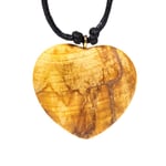 Palo Santo hjärta halsband -- 4 Cm