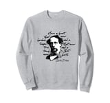 Dickens Minimalist Portrait Quote Charles Dickens Sweatshirt