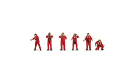 Noch® Figure Set Sea Rescue Figures with Binoculars and Radio Made of Plastic for Gauge H0, Hand-Coloured