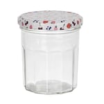 LILY COOK, KA5510, Pot à Confiture en Verre avec Couvercle imprimé, idéal pour Conserver gelées et délices Faits Maison, Lot de 6, 30 cl, Multicolore, Transparent