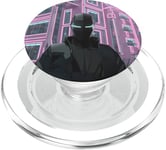 Héros futuriste masqué dans la ville - Cyberpunk PopSockets PopGrip pour MagSafe