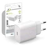 Chargeur pour iPhone 15 Pro Max Plus USB C 20 W PHONIX Italia - Chargeur Rapide Type-C - Alimentation Universelle Compatible avec Apple Samsung Xiaomi Huawei [Pas de câble]