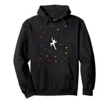 Rock Climbing Wall Colorful Bouldering Design Pullover Hoodie