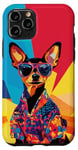 Coque pour iPhone 11 Pro Pop-Art Miniature Pinscher Fashion Cute Colorful Pop Art