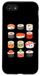 Coque pour iPhone SE (2020) / 7 / 8 Visages de sushis kawaii mignons type japonais de suchi amateur de nourriture