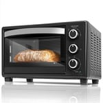 Cecotec Four électrique à convection Bake&Toast, Noir. 23 L, 1500 W, 3 modes Température jusqu'à 230 °C et temps jusqu'à 60 minutes avec bac ramasse-miettes 550.